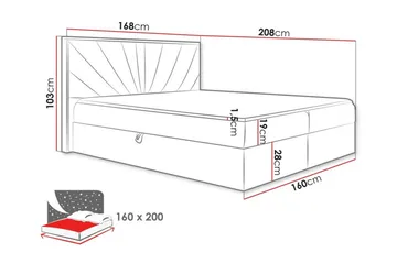 Sängynrunko Oberting 160x200 cm - Huonekalut - Sänky - Sänkykehikot & sängynrungot