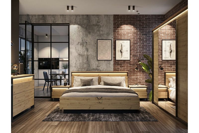 Sängynrunko Rathmore 160x200 cm - Musta - Huonekalut - Sänky - Sänkykehikot & sängynrungot