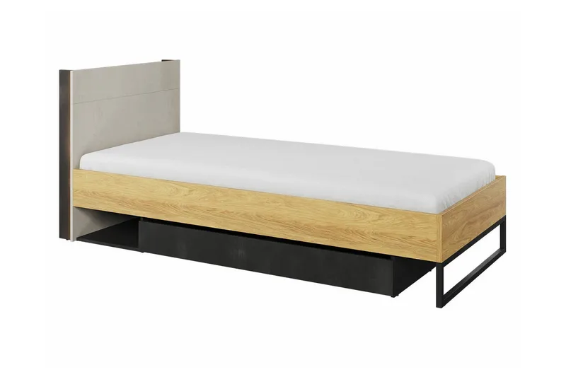 Sängynrunko Rathmore 90x200 cm, Tummanharmaa