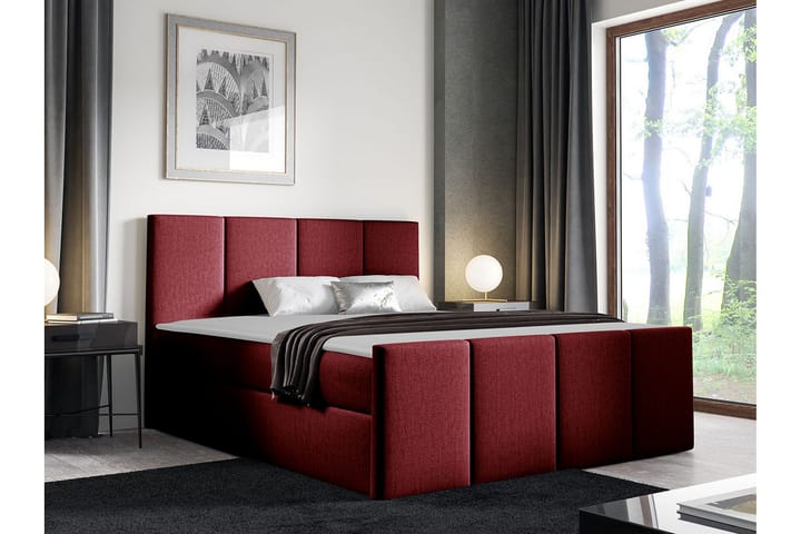 Sängynrunko Ripon 160x200 cm - Tummanpunainen - Sänkykehikot & sängynrungot