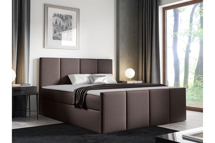 Sängynrunko Ripon 160x200 cm - Tummanruskea - Sänkykehikot & sängynrungot