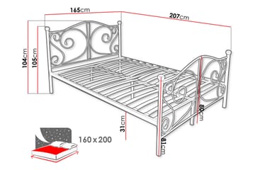 Sängynrunko ROLEMI 160x200 - Huonekalut - Sänky - Sänkykehikot & sängynrungot