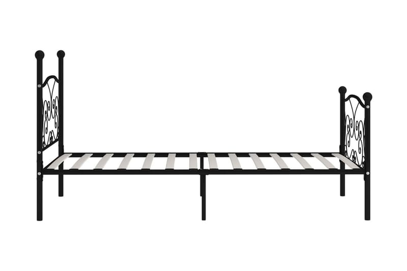 Sängynrunko sälepohjalla musta metalli 100x200 cm - Musta - Huonekalut - Sänky - Sänkykehikot & sängynrungot