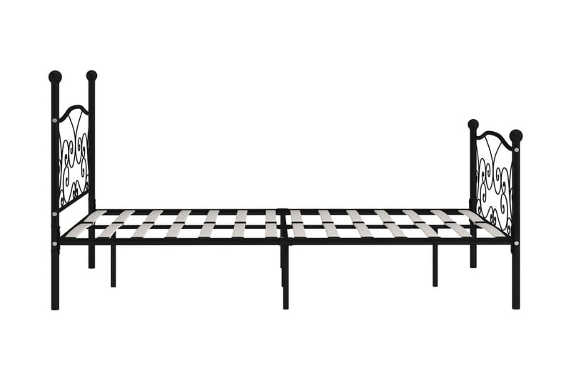 Sängynrunko sälepohjalla musta metalli 120x200 cm - Musta - Sänkykehikot & sängynrungot