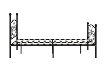 Sängynrunko sälepohjalla musta metalli 160x200 cm - Musta - Huonekalut - Sänky - Sänkykehikot & sängynrungot