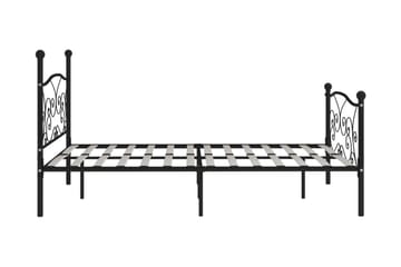 Sängynrunko sälepohjalla musta metalli 200x200 cm - Musta - Huonekalut - Sänky - Sänkykehikot & sängynrungot