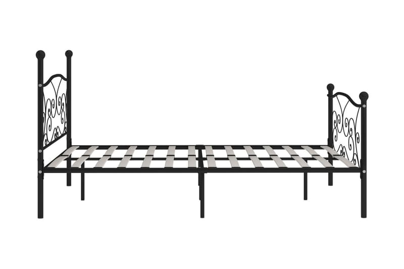 Sängynrunko sälepohjalla musta metalli 200x200 cm - Musta - Huonekalut - Sänky - Sänkykehikot & sängynrungot