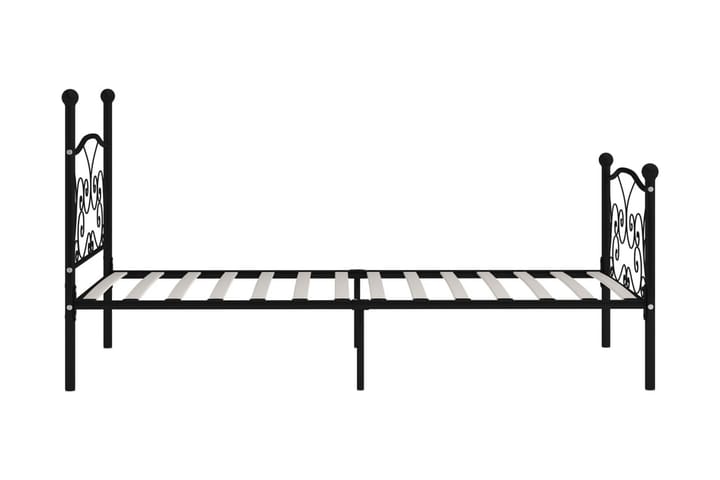 Sängynrunko sälepohjalla musta metalli 90x200 cm - Musta - Sänkykehikot & sängynrungot