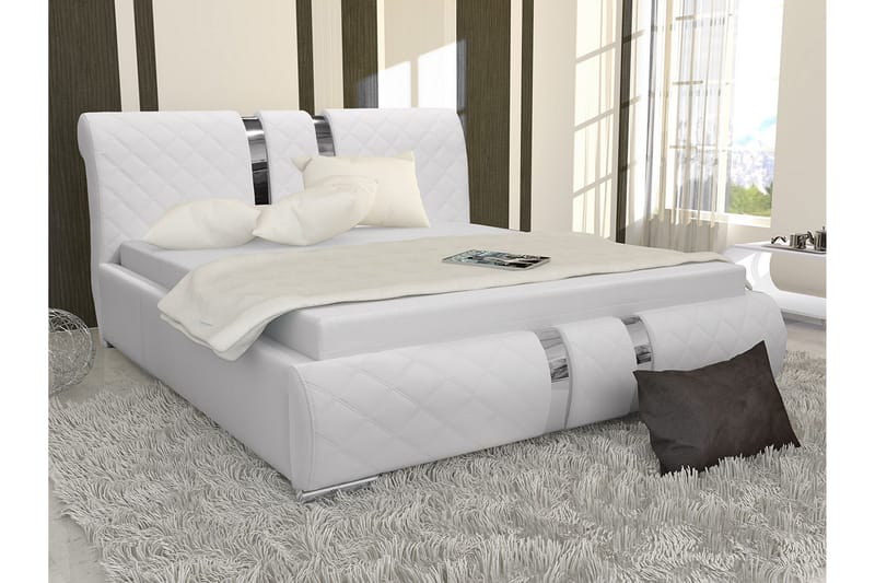 Sängynrunko Sororia 140x200 cm - Valkoinen - Huonekalut - Sänky - Sänkykehikot & sängynrungot