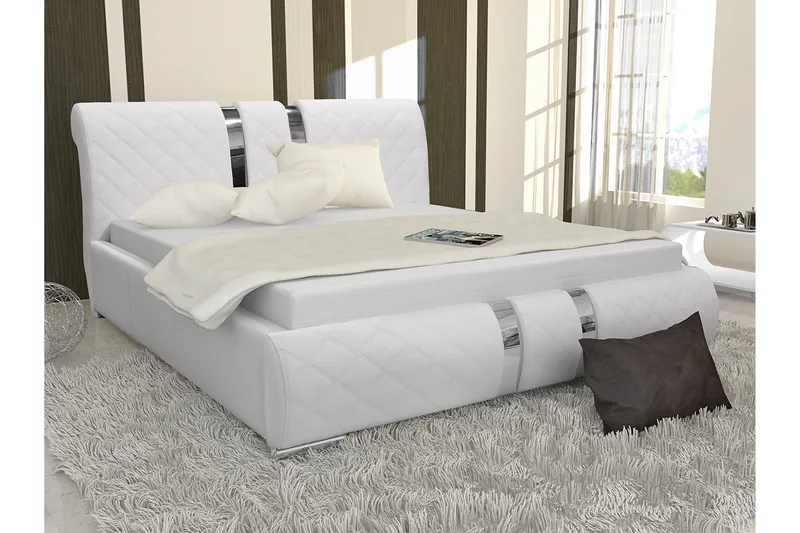 Sängynrunko Sororia 140x200 cm - Valkoinen - Huonekalut - Sänky - Sänkykehikot & sängynrungot