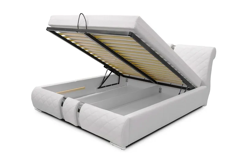 Sängynrunko Sororia 160x200 cm - Valkoinen - Huonekalut - Sänky - Sänkykehikot & sängynrungot