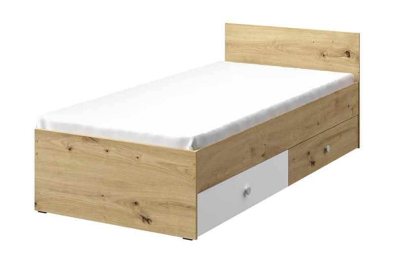 Sängynrunko Staton 94x204 cm - Luonnonväri/Valkoinen - Huonekalut - Sänky - Sänkykehikot & sängynrungot
