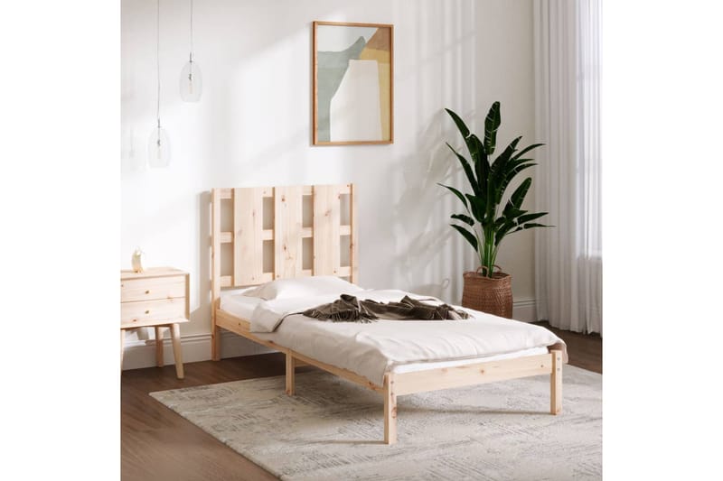 Sängynrunko täysi mänty 100x200 cm - Ruskea - Huonekalut - Sänky - Sänkykehikot & sängynrungot