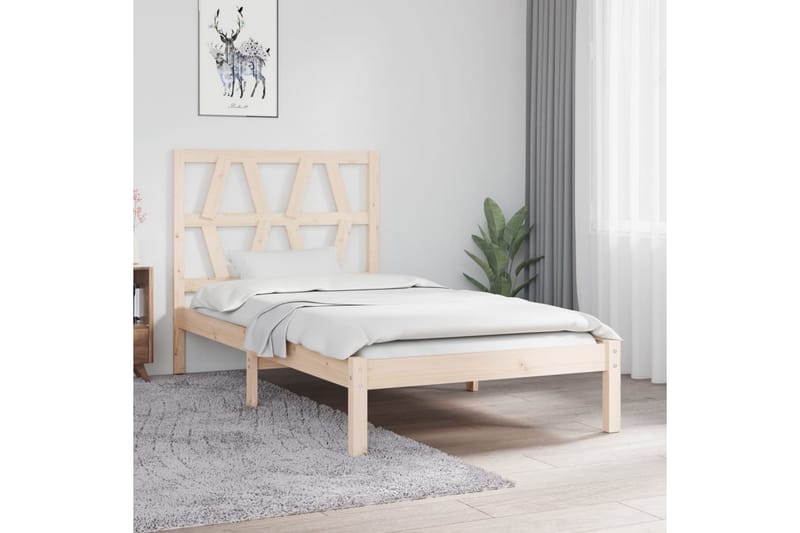 Sängynrunko täysi mänty 100x200 cm - Ruskea - Huonekalut - Sänky - Sänkykehikot & sängynrungot