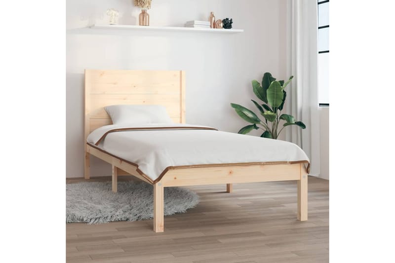 Sängynrunko täysi mänty 100x200 cm - Ruskea - Huonekalut - Sänky - Sänkykehikot & sängynrungot
