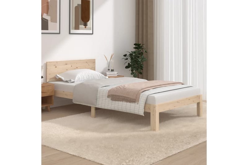 Sängynrunko täysi mänty 100x200 cm - Ruskea - Huonekalut - Sänky - Sänkykehikot & sängynrungot