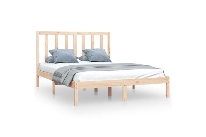 Sängynrunko täysi mänty 120x190 cm 4FT Small Double - Ruskea - Sänkykehikot & sängynrungot