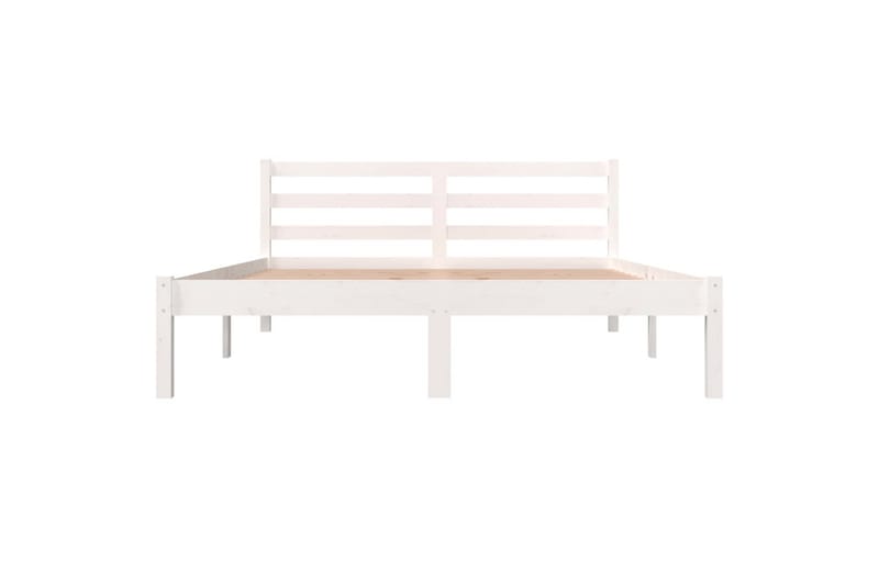 Sängynrunko täysi mänty 120x190 cm valkoinen 4FT Small Doubl - Valkoinen - Huonekalut - Sänky - Sänkykehikot & sängynrungot
