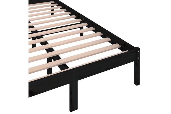 Sängynrunko täysi mänty 120x200 cm musta - Musta - Sänkykehikot & sängynrungot