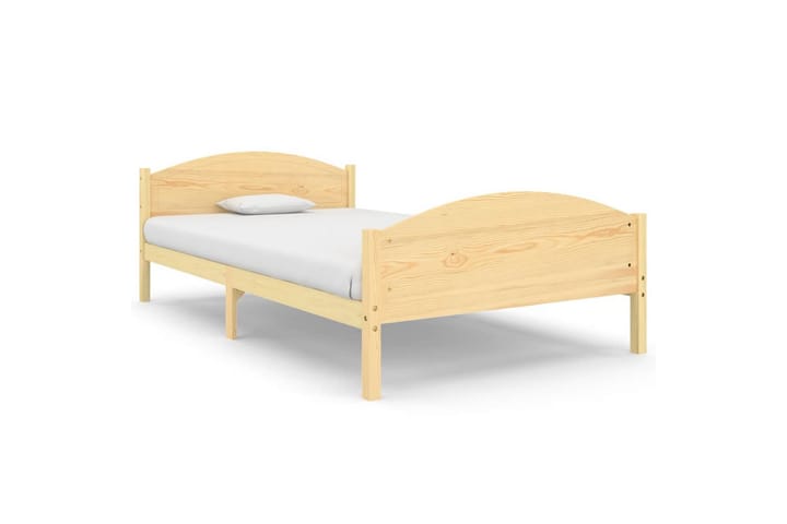 Sängynrunko täysi mänty 120x200 cm - Ruskea - Sänkykehikot & sängynrungot