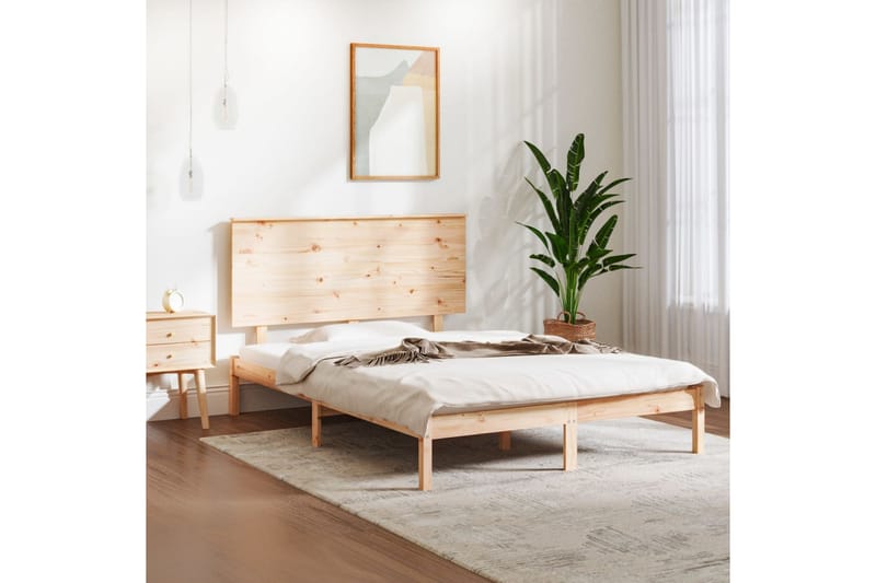 Sängynrunko täysi mänty 120x200 cm - Ruskea - Huonekalut - Sänky - Sänkykehikot & sängynrungot