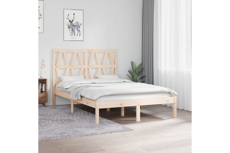 Sängynrunko täysi mänty 120x200 cm - Ruskea - Huonekalut - Sänky - Sänkykehikot & sängynrungot