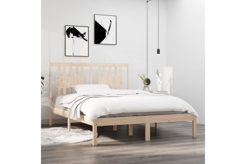 Sängynrunko täysi mänty 120x200 cm - Ruskea - Huonekalut - Sänky - Sänkykehikot & sängynrungot