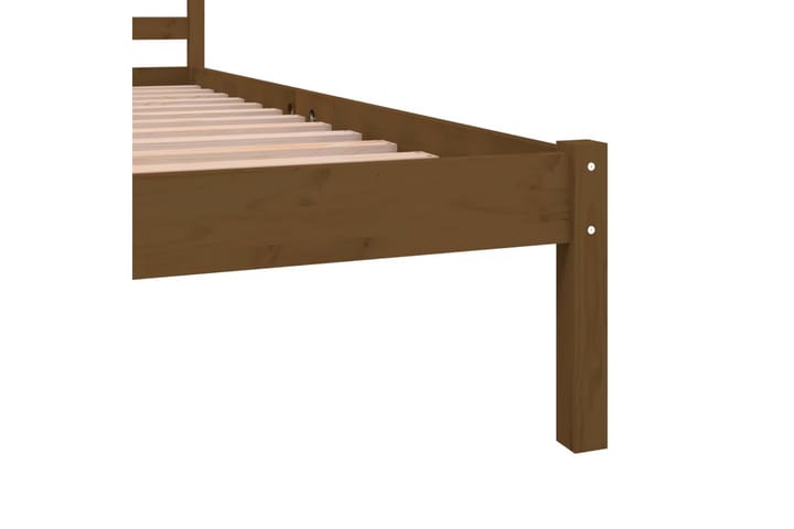 Sängynrunko täysi mänty 150x200 cm hunajanruskea 5FT King Si - Ruskea - Sänkykehikot & sängynrungot