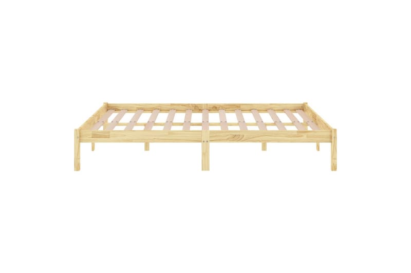 Sängynrunko täysi mänty 200x200 cm - Ruskea - Huonekalut - Sänky - Sänkykehikot & sängynrungot