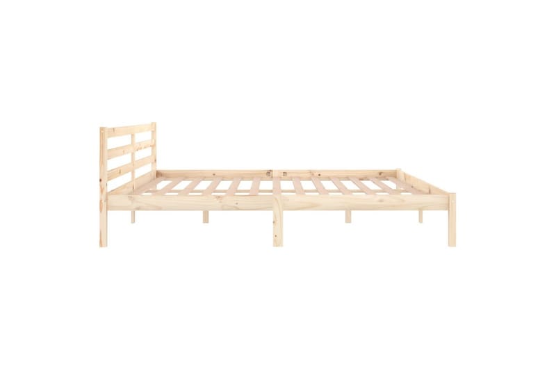 Sängynrunko täysi mänty 200x200 cm - Ruskea - Huonekalut - Sänky - Sänkykehikot & sängynrungot