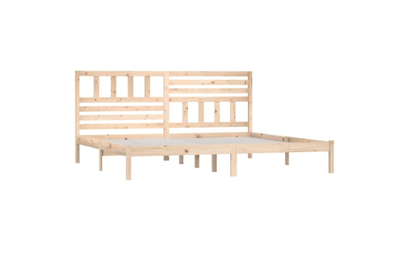 Sängynrunko täysi mänty 200x200 cm - Ruskea - Huonekalut - Sänky - Sänkykehikot & sängynrungot