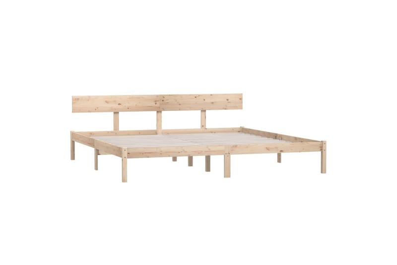 Sängynrunko täysi mänty 200x200 cm - Ruskea - Huonekalut - Sänky - Sänkykehikot & sängynrungot