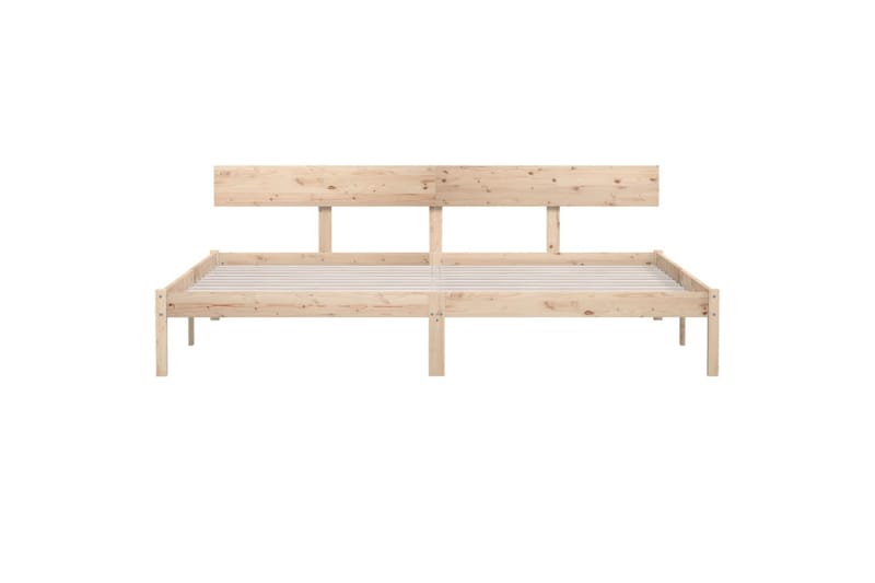 Sängynrunko täysi mänty 200x200 cm - Ruskea - Huonekalut - Sänky - Sänkykehikot & sängynrungot