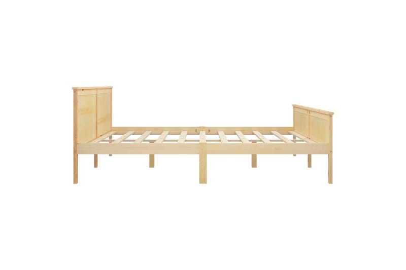 Sängynrunko täysi mänty 200x200 cm - Ruskea - Huonekalut - Sänky - Sänkykehikot & sängynrungot