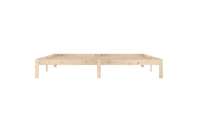 Sängynrunko täysi mänty 200x200 cm - Ruskea - Huonekalut - Sänky - Sänkykehikot & sängynrungot