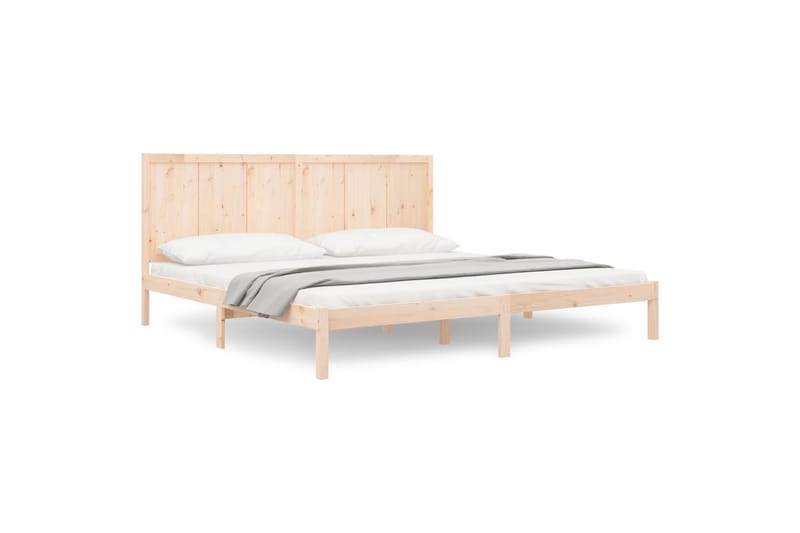 Sängynrunko täysi mänty 200x200 cm - Ruskea - Huonekalut - Sänky - Sänkykehikot & sängynrungot