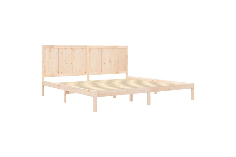 Sängynrunko täysi mänty 200x200 cm - Ruskea - Huonekalut - Sänky - Sänkykehikot & sängynrungot