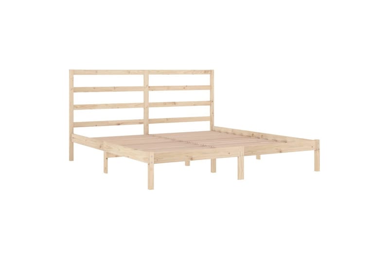 Sängynrunko täysi mänty 200x200 cm - Ruskea - Huonekalut - Sänky - Sänkykehikot & sängynrungot
