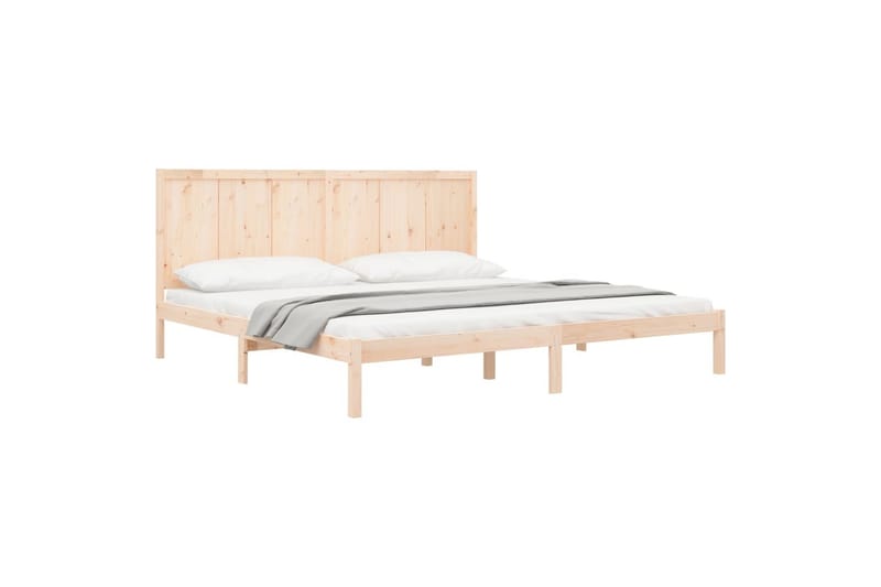 Sängynrunko täysi mänty 200x200 cm - Ruskea - Huonekalut - Sänky - Sänkykehikot & sängynrungot