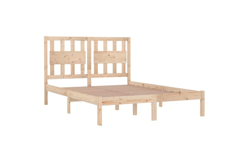 Sängynrunko täysi mänty 200x200 cm - Ruskea - Huonekalut - Sänky - Sänkykehikot & sängynrungot