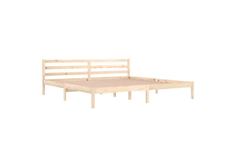 Sängynrunko täysi mänty 200x200 cm - Ruskea - Huonekalut - Sänky - Sänkykehikot & sängynrungot