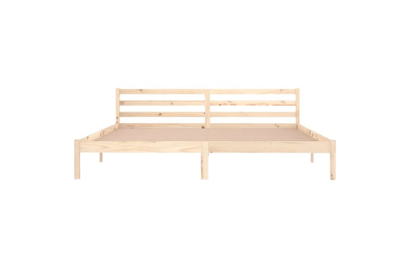 Sängynrunko täysi mänty 200x200 cm - Ruskea - Huonekalut - Sänky - Sänkykehikot & sängynrungot