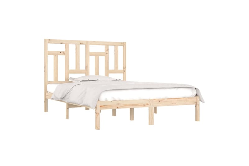 Sängynrunko täysi mänty 200x200 cm - Ruskea - Huonekalut - Sänky - Sänkykehikot & sängynrungot