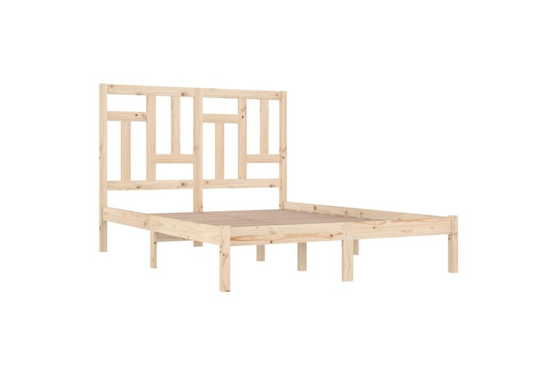 Sängynrunko täysi mänty 200x200 cm - Ruskea - Huonekalut - Sänky - Sänkykehikot & sängynrungot