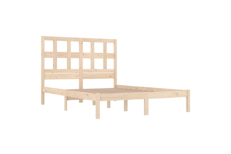 Sängynrunko täysi mänty 200x200 cm - Ruskea - Huonekalut - Sänky - Sänkykehikot & sängynrungot