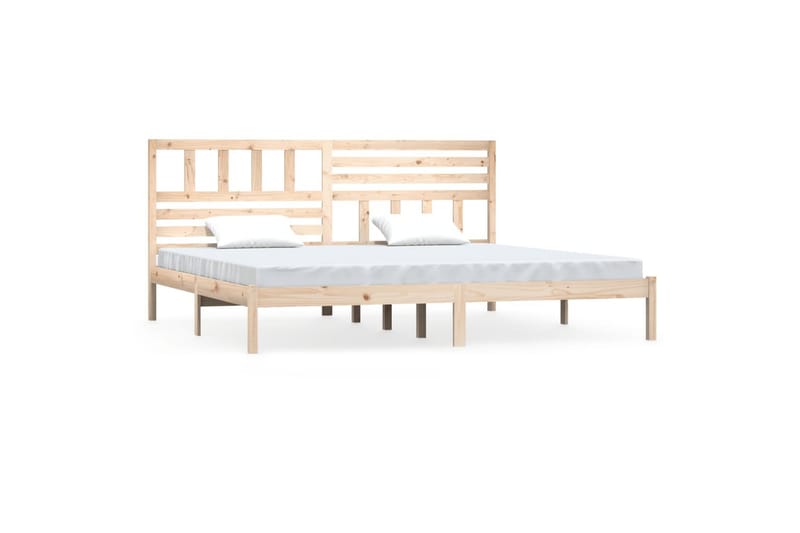 Sängynrunko täysi mänty 200x200 cm - Ruskea - Huonekalut - Sänky - Sänkykehikot & sängynrungot