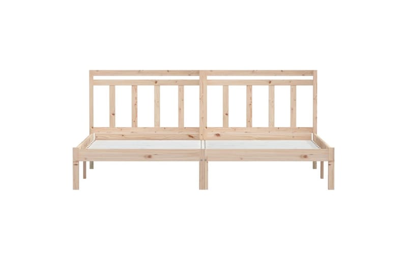 Sängynrunko täysi mänty 200x200 cm - Ruskea - Huonekalut - Sänky - Sänkykehikot & sängynrungot