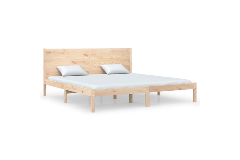 Sängynrunko täysi mänty 200x200 cm - Ruskea - Huonekalut - Sänky - Sänkykehikot & sängynrungot