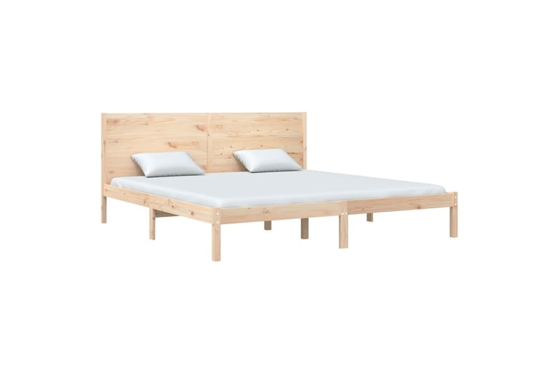 Sängynrunko täysi mänty 200x200 cm - Ruskea - Huonekalut - Sänky - Sänkykehikot & sängynrungot