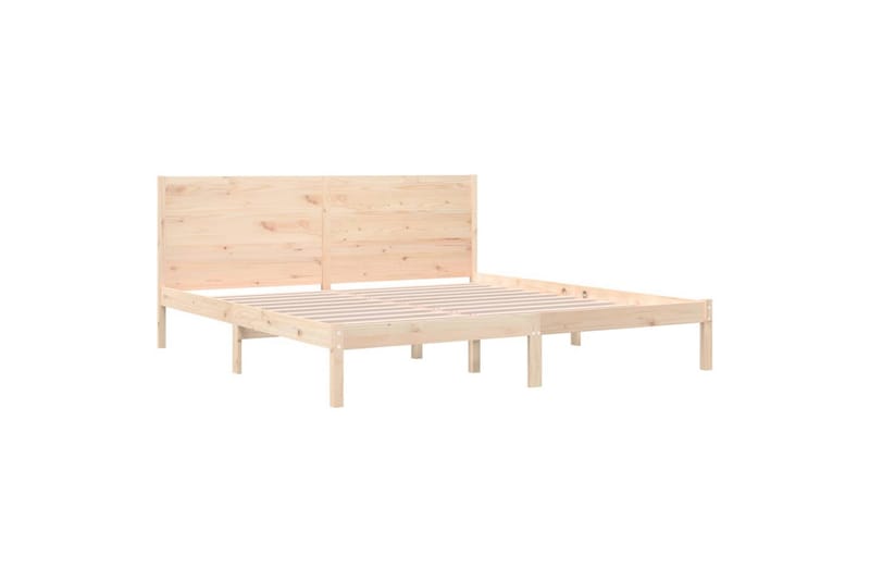 Sängynrunko täysi mänty 200x200 cm - Ruskea - Huonekalut - Sänky - Sänkykehikot & sängynrungot
